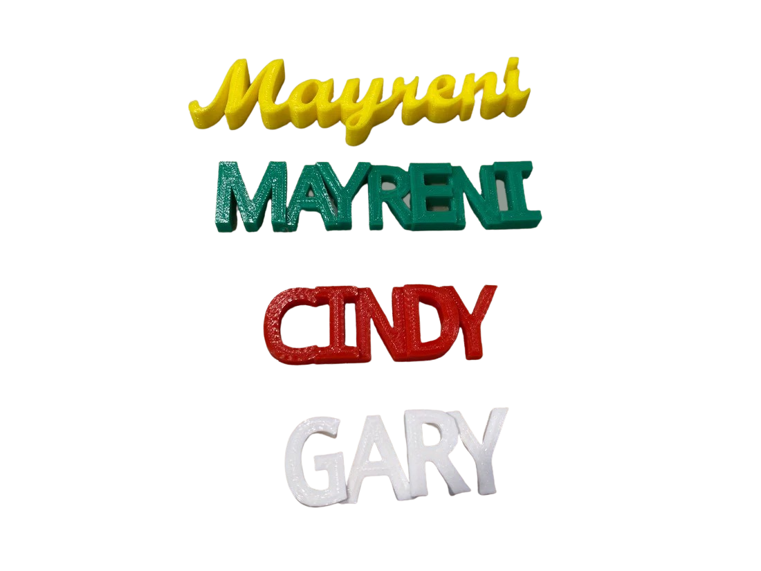 Name Magnets Customized by 3D Printing