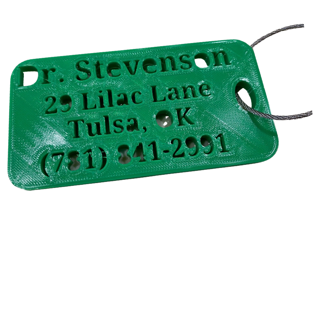 Luggage Tags Custom 3D Printed