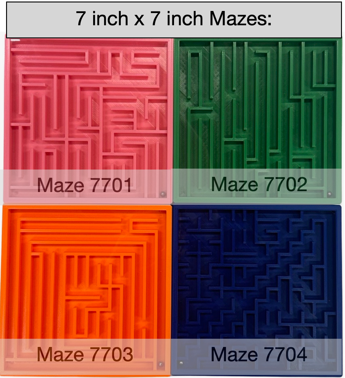 Personal Maze Labyrinth 3D Printed with Plexiglass Cover