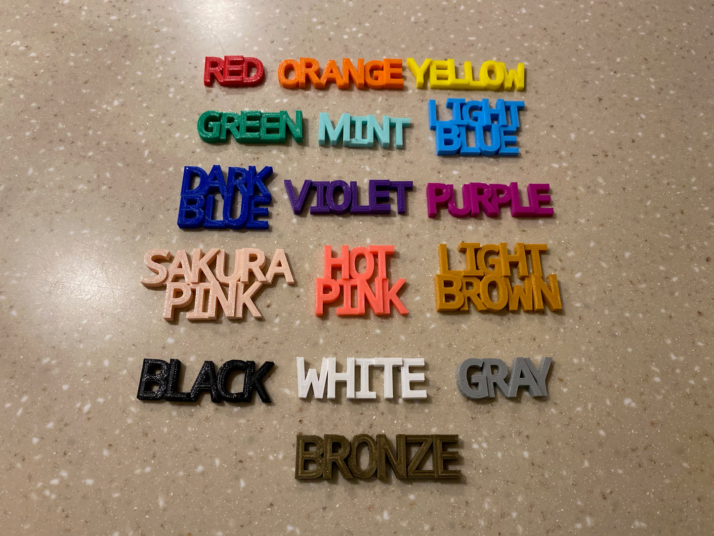 Name Magnets Customized by 3D Printing